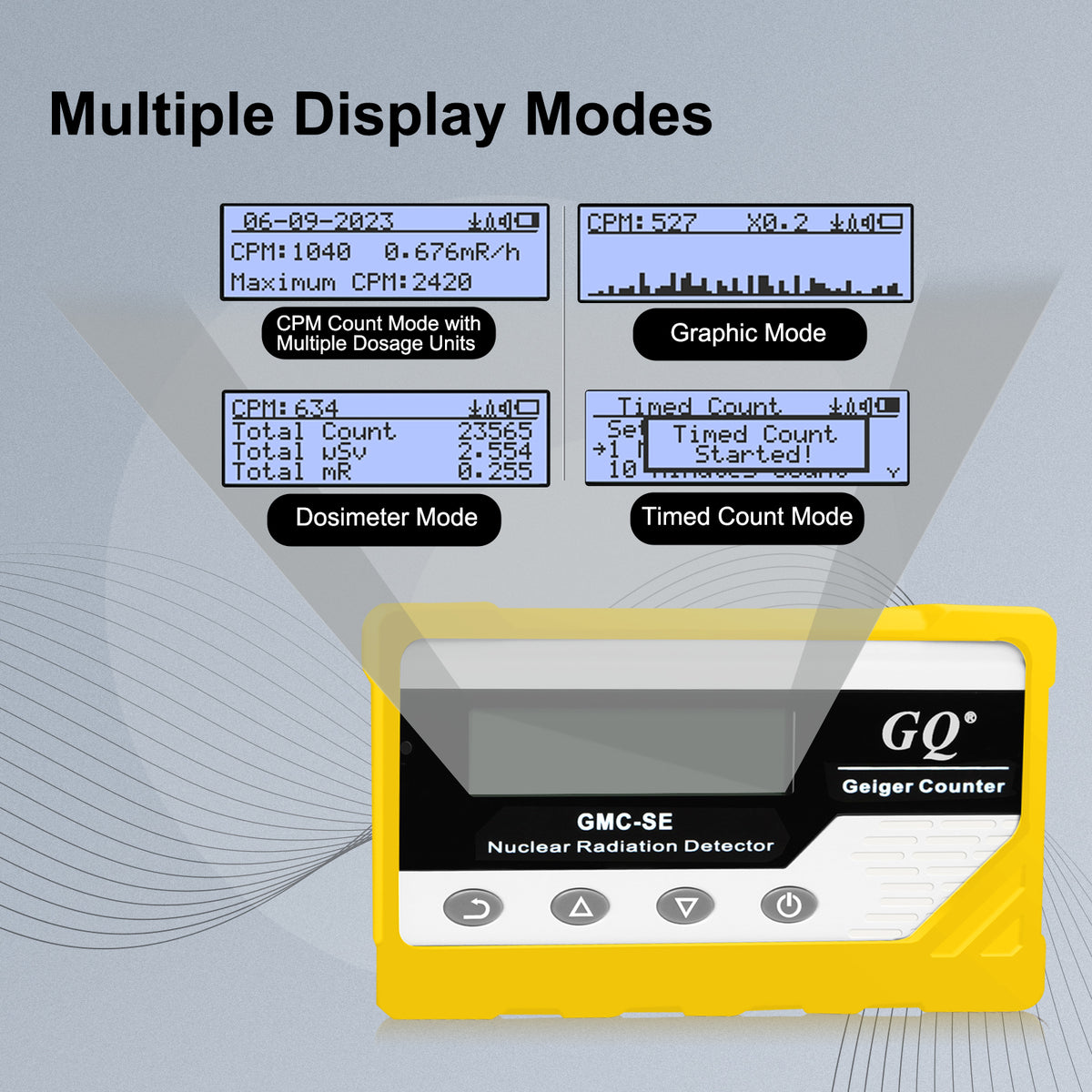 GMCSE Geiger Counter Radiation Detector with Yellow Silicone Case GQ