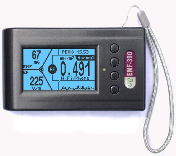 EMF Meter | GQ EMF-390 Multi-Field Electromagnetic Radiation 3-in-1 EMF ELF RF meter | 5G Cell Tower Smart meter Wifi Signal Detector RF up to 10GHz with Data Logger and 2.5Ghz Spectrum Analyzer