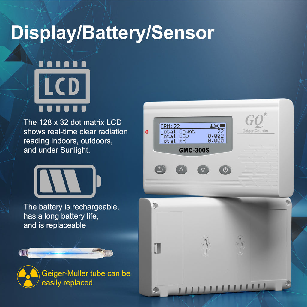 GQ GMC-600 PRO Geiger Counter Nucleaire Straling Detector Dosimeter voor Alfa, Beta, Gamma, X-Ray Draagbare Stralingsmonitor met Real-Time Data, Global Data Sharing (GMC 600 PRO GQ GMC-600 PRO Geiger Counter Nucleaire Straling Detector Dosimeter voor Alfa, Beta, Gamma, X-Ray Draagbare Stralingsmonitor met Real-Time Data, Global Data Sharing (GMC 600 PRO
